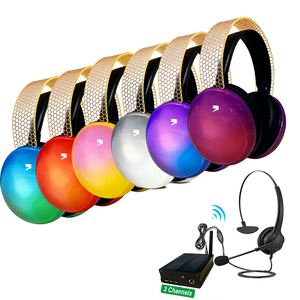 Système de casque de disco silencieux RF à 3 canaux double mode, transmetteur, casque stéréo HiFi Qualcomm ENC 505M pour fête - Product Image 4