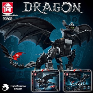 68259-60 Dragon Tueur de Nuit, 40 pièces, blocs de construction en plastique ABS, jouet éducatif DIY pour garçons, style chinois, cadeau - Product Image 2