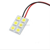 Super luminosité 12V 6SMD 5050 LED panneau lecture dôme lumière couleur blanche plaque d'immatriculation lampe voiture lumière accessoires