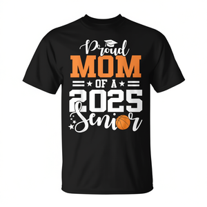 Camiseta para Mamá Orgullosa de Graduación de Baloncesto 2025, Regalo Promocional Personalizable para Jugadores de Baloncesto - Product Image 2