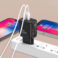 Chargeur rapide USB-C PD 3.0 35W Shenzhen Lvxiangyuan, QC 3.0, prises EU US, pliable, CE RoHS ERP REACH, sortie 5V 3A