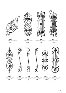 645x670MM 16X8mm Roson hierro forjado para puerta valla barandilla balaustrada - Product Image 4