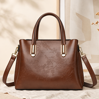 Fournisseur de sacs à main pour femmes à motifs floraux en relief, sac fourre-tout professionnel en cuir PU ciré rétro avec poignée supérieure, faible MOQ 20