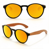 Gafas de sol biodegradables para niños, lentes de sol polarizadas Retro de Bambú
