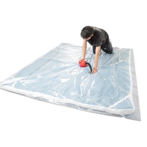 Large Size Folding Clear Compressed Mattress Vacuum Storage Bag with Zipper
