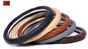 Housse de <span class=keywords><strong>volant</strong></span> de voiture en cuir PU sport, résistante à l'usure, confortable, respirante, antidérapante, pour toutes les saisons - Product Image 3