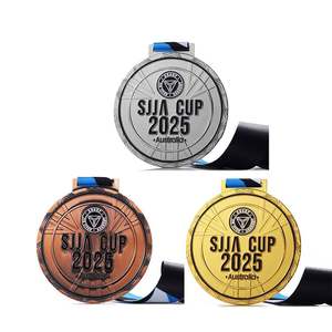 Custom Medallas Personalizadas Round 2d Zinc Alloy <b>Metal</b> Award Medals Die Casting Judo Jiu Jitsu Medals Sports <b>Metal</b> with Ribbon - Product Image 2