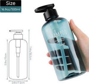 300ml 500ml PET High Quality <b>Shampoo</b> <b>Dispenser</b> Bottle Foaming Round Plastic Lotion Bottle - Product Image 4