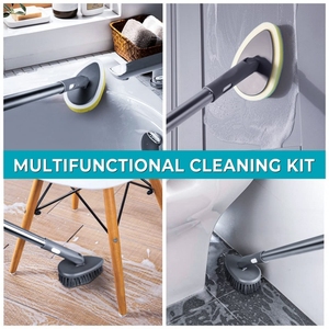 Kit de nettoyage DOOSO 7-en-1 en microfibre : <span class=keywords><strong>balai</strong></span>, serpillière, éponge et raclette pour la maison - Product Image 2