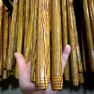 Escoba de madera de eucalipto con mango recubierto de PVC, cerdas con diseño de bandera, fácil limpieza, diseño recto, herramienta de limpieza doméstica Asiawood - Product Image 1