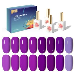AILANUO Nail Factory Design Nouvelle Tendance Uv Gel Bulk 8 Colors Collection Gel Polish Set OEM 15ML Unique Nail GEL Polish Bottles - Product Image 1