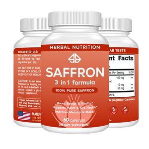 Capsules d'extrait d'herbes naturelles OEM Safran 3 en 1 pour soutenir l'immunité des adultes - 60 capsules - Product Image 2