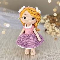 Offre Spéciale fait à la main peluche filles Amigurumi princesse poupée Crochet princesse jouet Crochet poupées pour fille cadeau