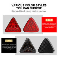 Feu Stop Arrière de Style Triangle, Troisième Feu Stop de Sécurité pour Voiture, Feux de Signalisation d'Avertissement Arrière 12V, Lampes Stroboscopiques LED