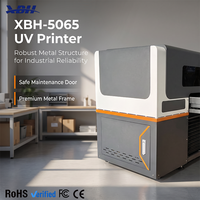 Imprimante à plat UV XBH-5065 A1 avec 3 têtes d'impression et positionnement par vision CCD, pour l'impression sur acrylique, bois, carrelage, coques de téléphone et autocollants