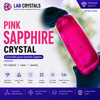 Saphir rose CZ cultivé par la méthode Czochralski, cristal de corindon, pierre précieuse de laboratoire, vente en gros