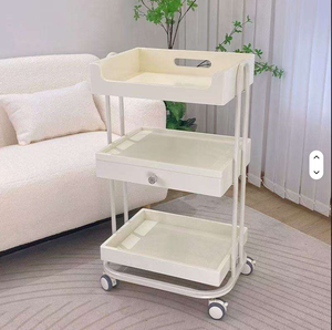 Carrito de Belleza Móvil Multifuncional, Mueble de Salón con Práctico Estante - Product Image 2