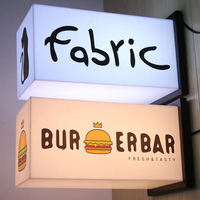 Enseigne LED en acrylique tendance, boîte à lumière LED, enseigne lumineuse extérieure personnalisée pour magasin, commerce, bureau