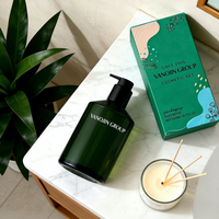 Botol Dispenser Sabun Kaca 500ml Dengan Pompa Hitam untuk Set Kamar Mandi Dapur Sabun Cuci Piring Pembersih Tangan