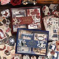 152 шт. в коробке: винтажные украшения и фоновые элементы для ежедневников из крафт-бумаги различных материалов для DIY-проектов