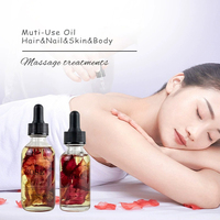 Huile Multi-Usages Bio Naturelle Marque Blanche Visage, Corps et Cheveux Mélange Huile de Massage Aux Fleurs
