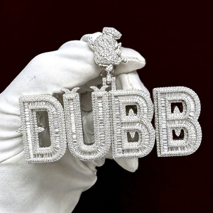 Mens Iced Out VVS Lab Diamond <b>Custom</b> <b>Name</b> Pendant Jewelry For Rapper Hip Hop Style Personalized Luxury <b>Necklace</b> Gift For Men - Product Image 1