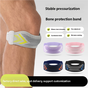 Genouillère de sport unisexe réglable avec coussinet en silicone pour course, cyclisme et randonnée - Product Image 1