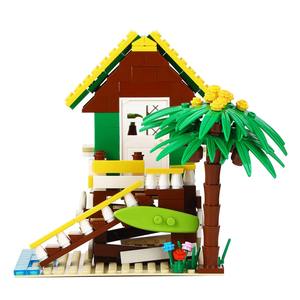 MOC3009 Série Vacances en Ville : Cabane Océanique, Pièces de Construction, Briques Modèle Noix de Coco, Jouet Éducatif DIY, Ensembles de Blocs de Construction - Product Image 3
