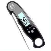 Nouveau thermomètre numérique instantané pour viande, couleur personnalisée, pliable, avec rétroéclairage et sonde en acier inoxydable 304 de qualité alimentaire pour la cuisson au barbecue
