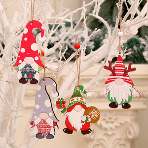 4-pack of wooden <b>Christmas</b> faceless old man figurines, <b>Christmas</b> tree ornaments, <b>Christmas</b> decorations - Product Image 1