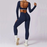 Ensemble de yoga pour femmes personnalisé, blocs de couleur, leggings taille haute, tenues de sport, extensible dans les 4 sens, vêtements de sport respirants à séchage rapide, vêtements de sport pour la salle de sport