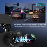 Caméra embarquée WiFi 2.5K double objectif IPS, enregistreur vidéo HD avant et arrière pour voiture, boîte noire de conduite avec surveillance 24h/24 et enregistrement en boucle