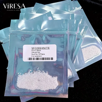 Prix usine Viresa 1 carat/sac Pierre de moissanite synthétique en vrac Blanc DEF VVS1 0,8 mm-2,9 mm Taille brillant Effet de couleur/Feu Troisième
