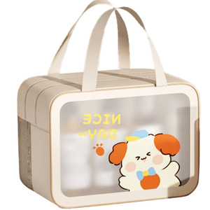 Bolsa de Aseo Plegable con Separación para Seco y Húmedo, Gran Capacidad 6-10L, Impermeable, para Ducha, Portátil, de Viaje, con Diseño de Dibujos Animados - Product Image 3