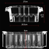 Boîte d'élevage en acrylique transparent 4 pièces pour la maison Incubateur d'éclosion de guppies Réservoir d'isolation de poissons Autre décoration de la maison