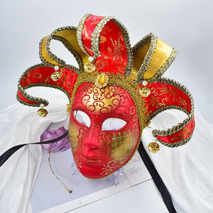 <span class=keywords><strong>Venise</strong></span> italienne pleine tête adulte femme maquillage du visage poudre d'or Yin-Yang <span class=keywords><strong>masque</strong></span> facial costume de fête et de danse - Product Image 5