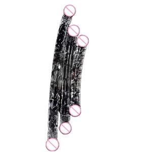 ดิ๊กโด้แบบสองหัวสำหรับผู้หญิง - ขนาดใหญ่สมจริง กันน้ำ 100% ผลิตจากวัสดุเกรดทางการแพทย์ เป็นมิตรต่อสิ่งแวดล้อม ให้ความรู้สึกเหมือนจริง ของเล่นทางเพศสำหรับผู้ใหญ่ - Product Image 1