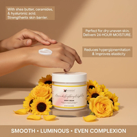 Crème Visage Personnalisable à Marque Privée Or Pur 24 carats Lumineuse, Lisse, Éclaircissante au Curcuma et à l'Acide Kojique