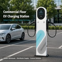 Nuevo Cargador para Vehículos Eléctricos AC de 22kW, Tipo 1, Tipo 2, GB, NACS, J1772, Inteligente, con OCPP, APP, WiFi, RFID, CE, LCD, OEM, IP65