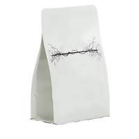 Sac refermable personnalisé en PE réutilisable avec fond carré, impression par gravure, fermeture éclair, emballage de café, résistant à l'humidité