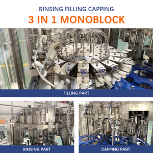 Machine de remplissage de boissons gazeuses en bouteille de verre certifiée CE ISO9001, 3 en 1, automatique, pour bière gazeuse, fabricant vérifié - Product Image 2