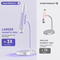 Lampe à ongles professionnelle sans fil AI avec support magnétique, séchage rapide UV LED, rotative à 360°, en ABS/métal