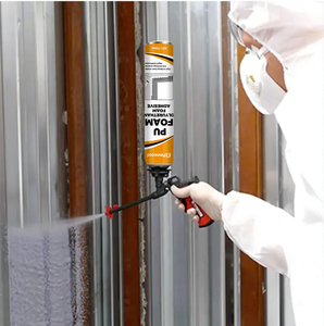 Scellant en mousse de polyuréthane expansible imperméable, insonorisant et isolant pour le remplissage des espaces, adhésif pour portes et fenêtres - Product Image 1