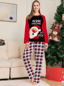 PASUXI Pijamas Familiares a Juego para Navidad 2025, Nueva Moda Festiva para Mujer y Niño con Estampado <span class=keywords><strong>de</strong></span> Ciervo y Alfabeto para el Hogar - Product Image 6