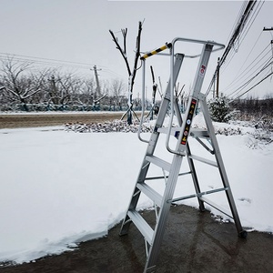 <span class=keywords><strong>4</strong></span> bước gấp nhôm cầu thang làm việc nền tảng thang di động cầu thang thang - Product Image 5