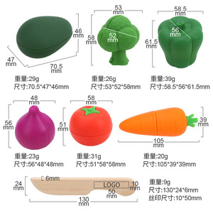 Children's Vegetable Chopping Toy Set Silicone Magnetic Educational <b>Kitchen</b> <b>Play</b> <b>Food</b> 2 To 4 Years - Product Image 2