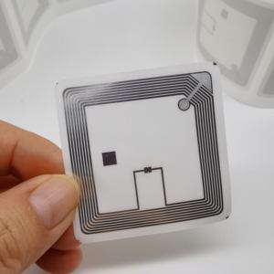 50*50mm ISO/IEC 15693 I CODE SLIX RFID HF White Library <strong>Book</strong> Sticker - Product Image 1