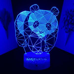 Lampada LED 3D a Forma di Orso Panda con 9000 Design, Telecomando, 16 Colori Cangianti per Decorazione Camera, Luce Notturna da Tavolo Animata - Product Image 4