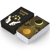 Professionnel personnalisé imprimé en vrac Oracle carte noir Tarot Pin cartes à jouer en gros Tarot-Decks