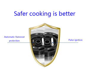 Bạc thép không gỉ 4 + 1 Burner bếp gốm được xây dựng trong điện cảm ứng bếp nhà sử dụng LPG ng gas đung - Product Image 5